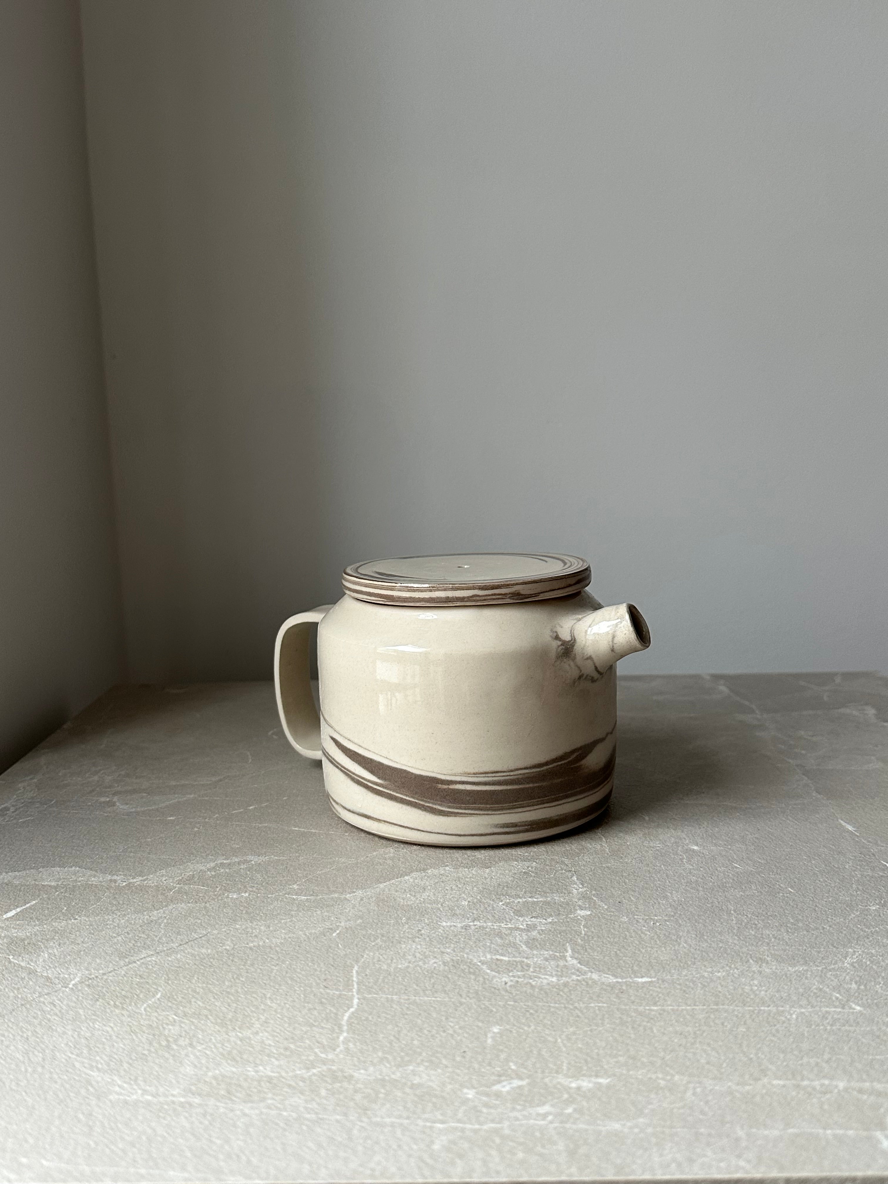 Théière crème et marron - Terra Nostra