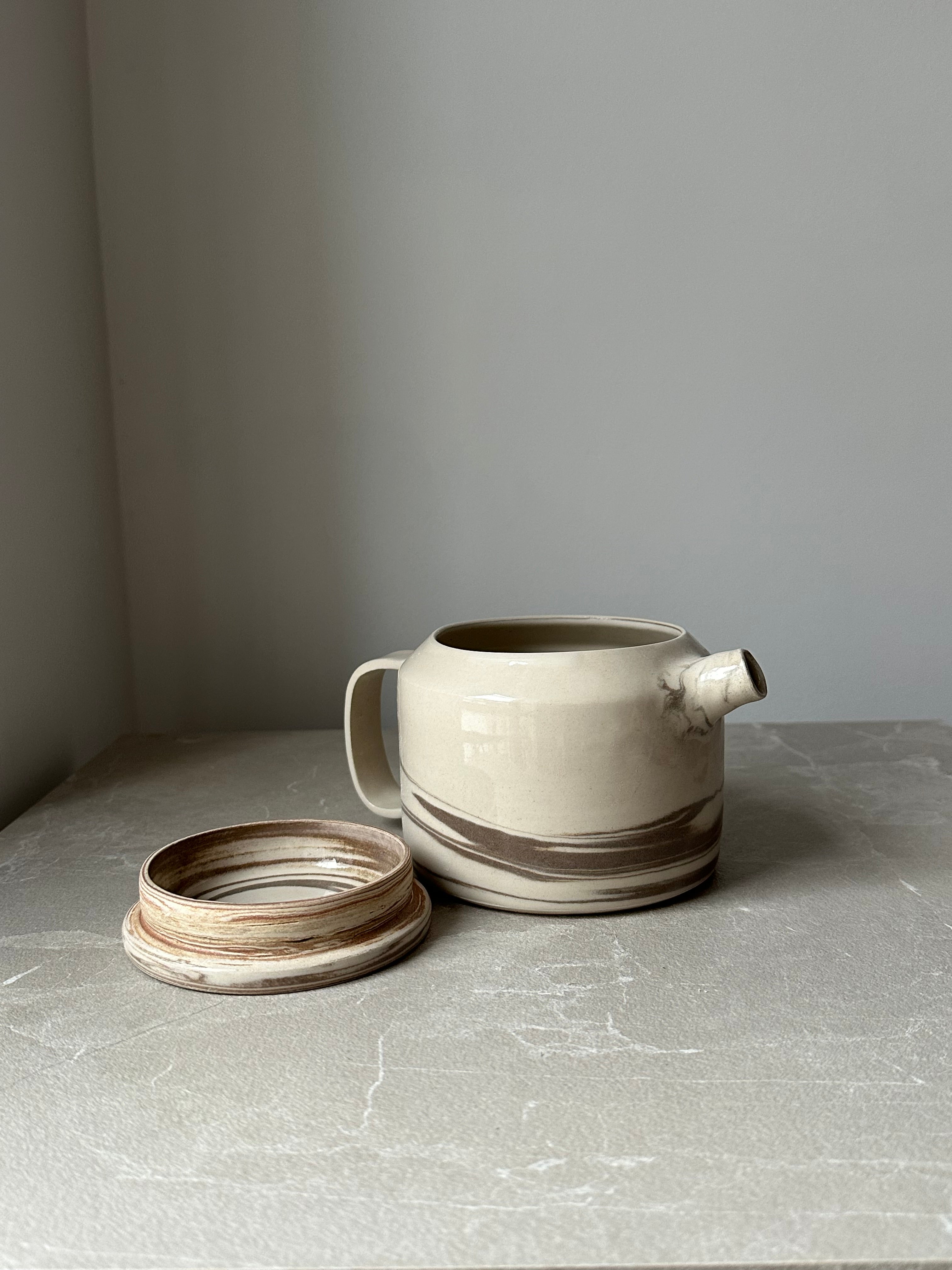 Théière crème et marron - Terra Nostra