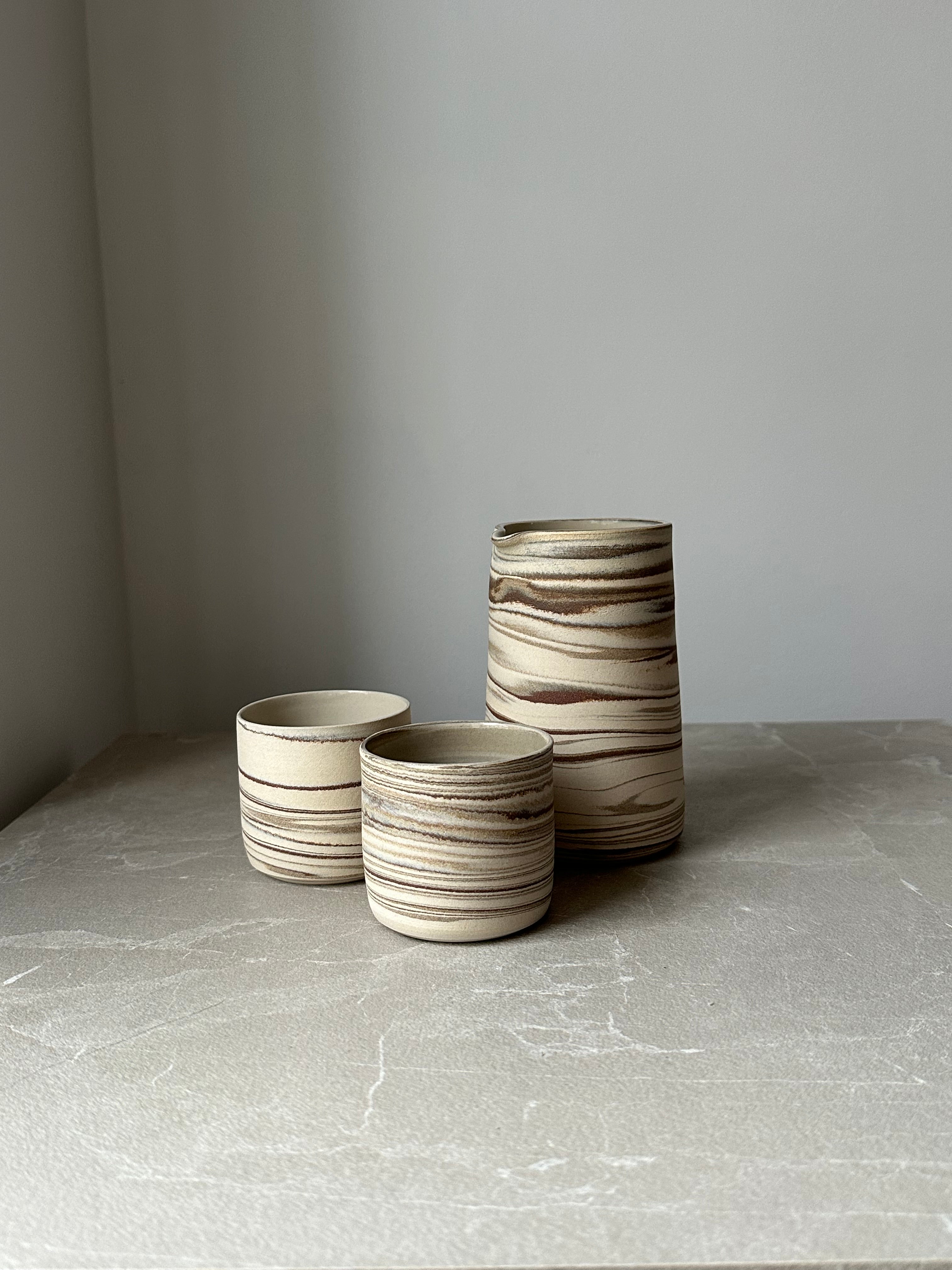 Petite carafe et son duo de tasses - Terra Nostra