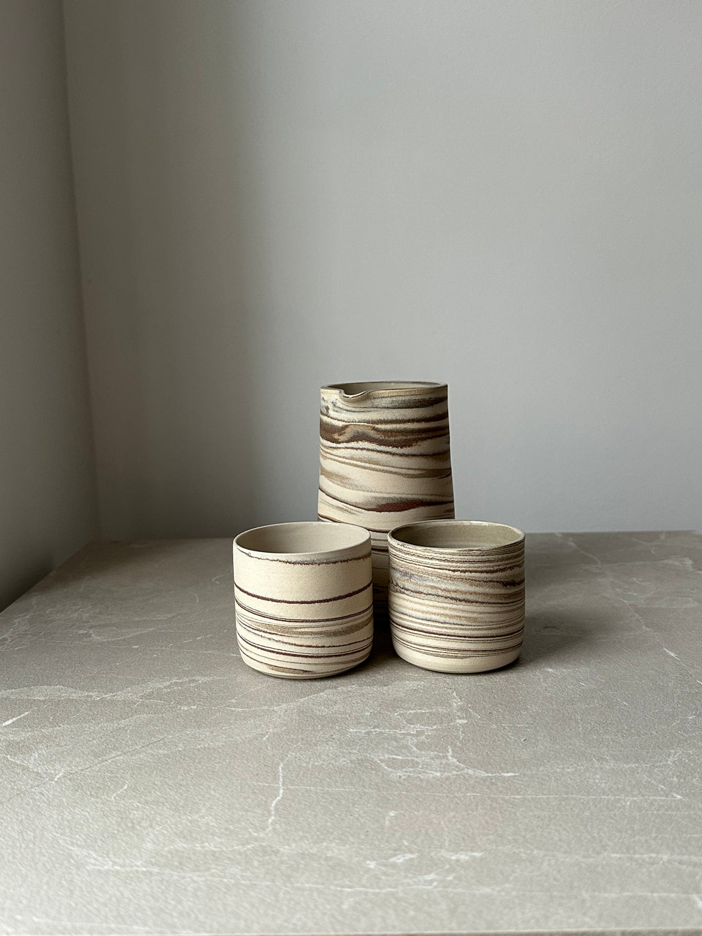 Petite carafe et son duo de tasses - Terra Nostra