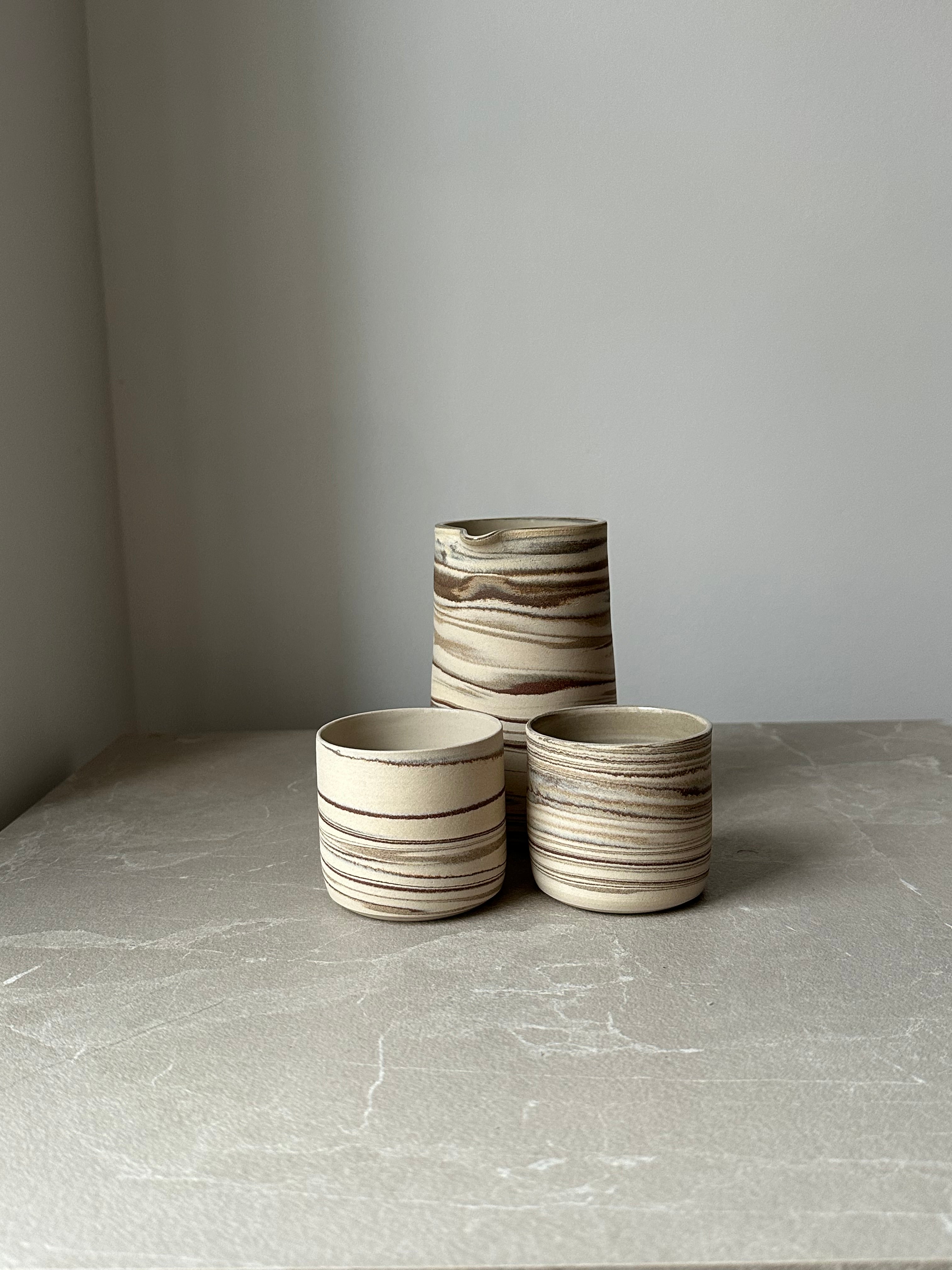 Petite carafe et son duo de tasses - Terra Nostra