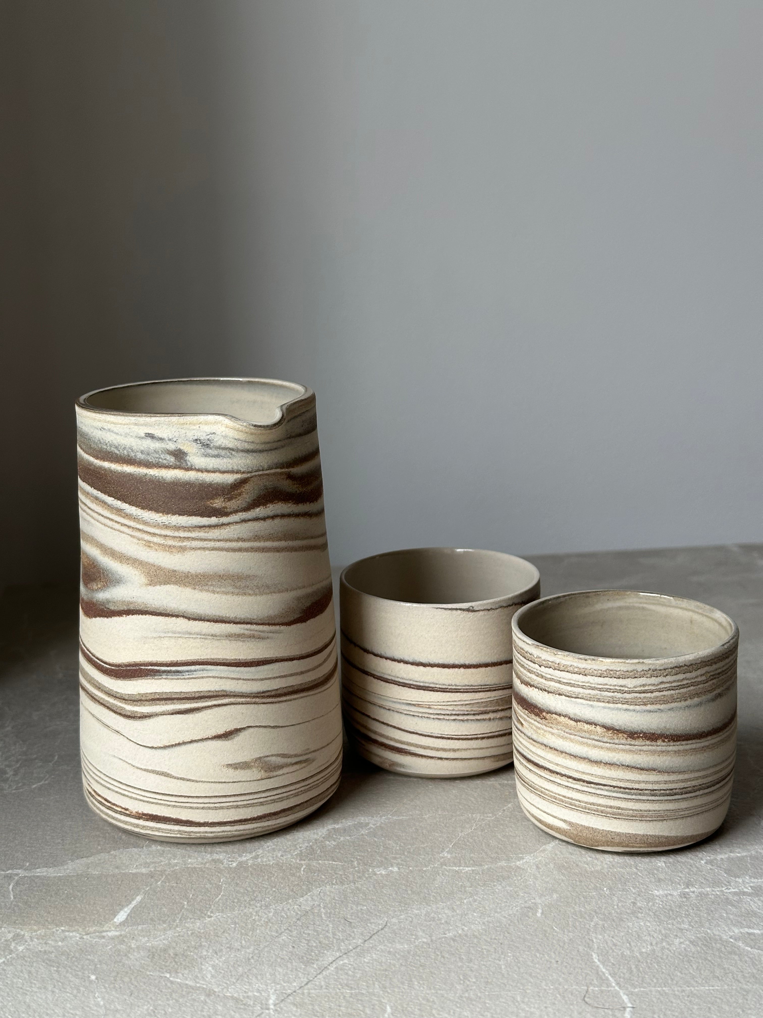 Petite carafe et son duo de tasses - Terra Nostra